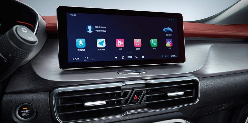 10.25 inch floating infotainment panel with GKUI Smart Ecosystem